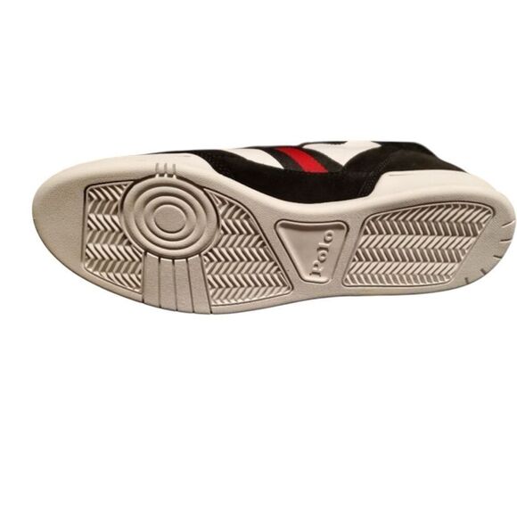 Ralph Lauren Polo Men Black Red High top  Suede Leather Sneaker  12 - Picture 6 of 6